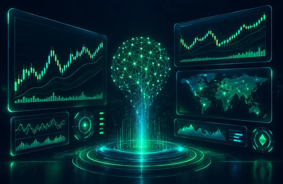 Sivdor Galren AI trading platform dashboard with an AI neural network analysing live market charts